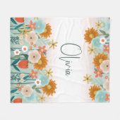 Couverture Polaire Filles mignonnes et élégantes printemps botanique (Devant (Horizontal))