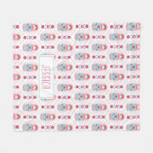 Couverture Polaire Filles mignonnes Motif rose Matryoshka (Devant (Horizontal))