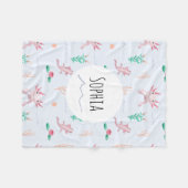 Couverture Polaire Filles mignonnes Pink Axolotl River Motif Enfants (Devant (Horizontal))