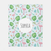 Couverture Polaire Filles mignonnes rose Tropical Flamingo Pattern En (Devant)