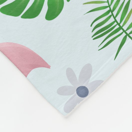 Couverture Polaire Filles mignonnes rose Tropical Flamingo Pattern En (Coin)