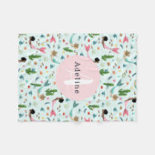 Couverture Polaire Filles mignonnes Whimsical Mermaid Ocean Kids (Devant (Horizontal))