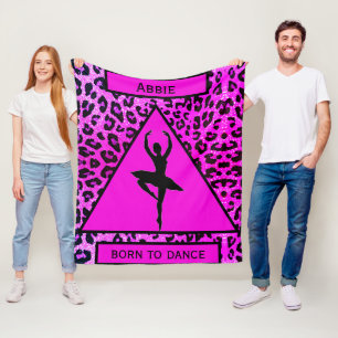 Couverture Polaire Filles "Née à la danse" Poster de animal Blanche p