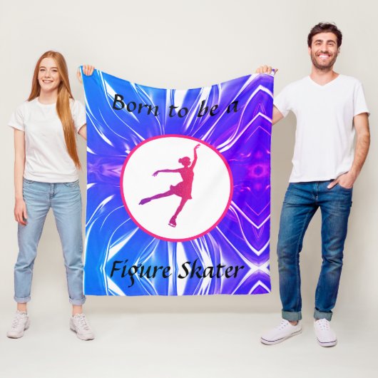 Couverture Polaire Filles nées pour être un patineur artistique (En situation)