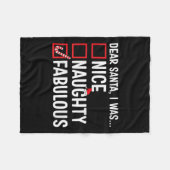 Couverture Polaire Filles Nice Naughty Fabrique Funny Père Noël Noël (Devant (Horizontal))