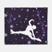 Couverture Polaire Filles Patinage artistique Flocon de neige violet  (Devant (Horizontal))