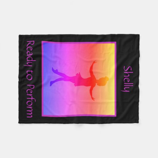 Couverture Polaire Filles "Prêt à exécuter" Blanche en polaire avec n (Devant (Horizontal))