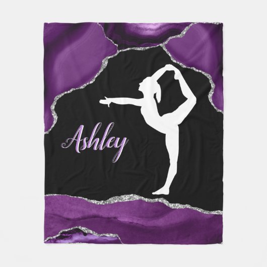 Couverture Polaire Filles Purple Parties scintillant Gymnastique Dans (Devant)