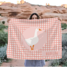 Couverture Polaire Filles Rose En vichy Goose Farm Enfants