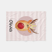 Couverture Polaire Filles Roses Roses Roses Roudolph Reindeer Noël En (Devant (Horizontal))