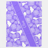 Couverture Polaire filles violet softballs motif monogrammed (Devant)