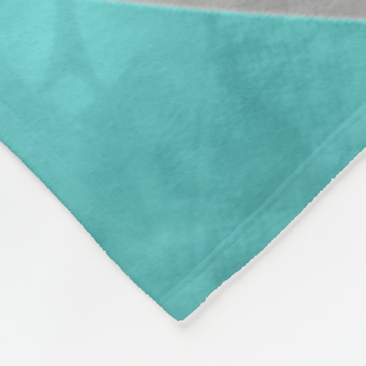 Couverture Polaire filles volleyball turquoise brillant personnalisé (Coin)