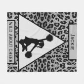 Couverture Polaire Filles "Wild About Cheer" Silver Leopard (Devant (Horizontal))