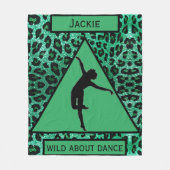 Couverture Polaire Filles "Wild About Dance" Green Leopard (Devant)