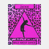 Couverture Polaire Filles "Wild About Dance" Leopard rose (Devant)