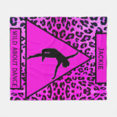 Couverture Polaire Filles "Wild About Dance" Leopard rose (Devant (Horizontal))