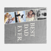 Couverture Polaire Film moderne Meilleur Papa Jamais Photo Collage (Devant (Horizontal))