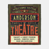 Couverture Polaire Film Theatre Marquee Home Cinéma | Nom personnalis (Devant)