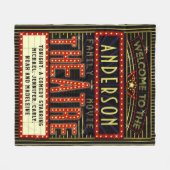 Couverture Polaire Film Theatre Marquee Home Cinéma | Nom personnalis (Devant (Horizontal))