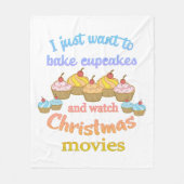 Couverture Polaire Films de Noël et Cupcakes (Devant)