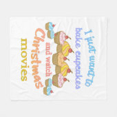 Couverture Polaire Films de Noël et Cupcakes (Devant (Horizontal))