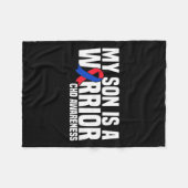 Couverture Polaire Fils Est Un Guerrier Chd Maladie Coeur Congénitale (Devant (Horizontal))