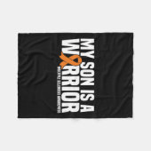 Couverture Polaire Fils Est Un Guerrier Ms Sclérose En Plain (Devant (Horizontal))