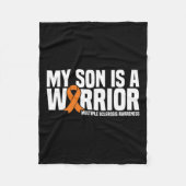 Couverture Polaire Fils Est Un Guerrier Ms Sclérose En Plain (Devant)