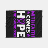 Couverture Polaire Fin de l'overdose ! Ruban Violet. Sensibilisation (Devant (Horizontal))