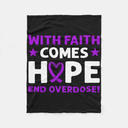 Couverture Polaire Fin de l'overdose ! Ruban Violet. Sensibilisation (Devant)