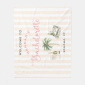 Couverture Polaire Fin de semaine Retro Pink Wine Country (Devant)