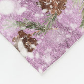 Couverture Polaire Fir Branches With Pine Cones On Snow (Coin)