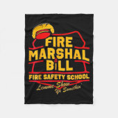 Couverture Polaire Fire Marshal Bill Safety School Funny Firefighter (Devant)