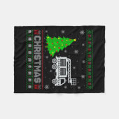 Couverture Polaire Fire Truck Xmas Tree Lighting Ugly Christmas Sweat (Devant (Horizontal))