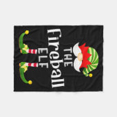 Couverture Polaire Fireball Elf Group Christmas Funny Pajama Party (Devant (Horizontal))