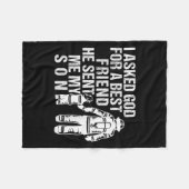 Couverture Polaire Firefighter Dad Son Quote New Daddy Fireman Dad Fa (Devant (Horizontal))