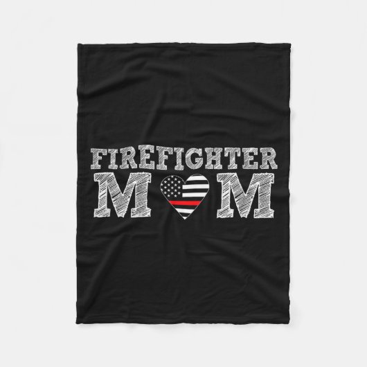 Couverture Polaire Firefighter Mom Fireman Gift Proud Firefighter Quo (Devant)