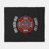 Couverture Polaire Firefighter Nom de texte personnalisé Personnalisé (Devant (Horizontal))