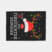 Couverture Polaire Firefighter Reindeer Family Matching Christmas Pjs (Devant (Horizontal))