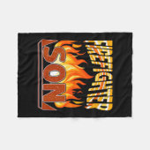 Couverture Polaire Firefighter Son Fireman Gift Proud Firefighter Quo (Devant (Horizontal))