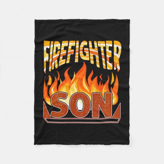 Couverture Polaire Firefighter Son Fireman Gift Proud Firefighter Quo (Devant)