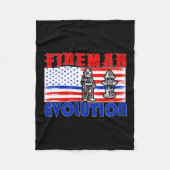 Couverture Polaire Fireman Evolution Fireman Gift Proud Firefighter Q (Devant)