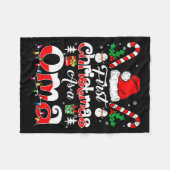 Couverture Polaire First Christmas As A Oma Family Matching  (Devant (Horizontal))