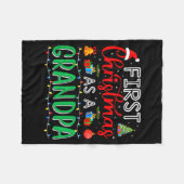 Couverture Polaire First Christmas As Grandpa Family Matching New Gra (Devant (Horizontal))