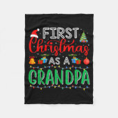 Couverture Polaire First Christmas As Grandpa Family Matching New Gra (Devant)