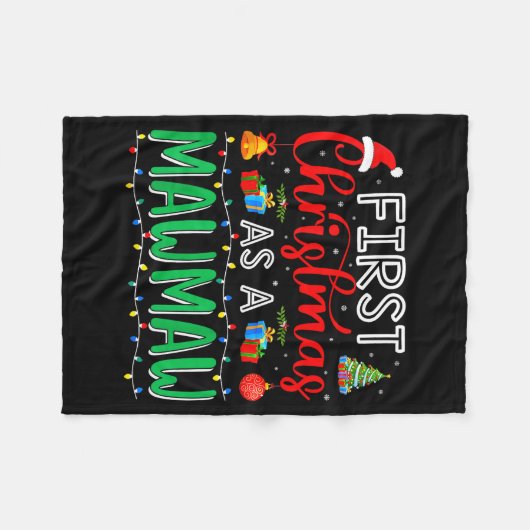 Couverture Polaire First Christmas As Mawmaw Family Matching New Mawm (Devant (Horizontal))