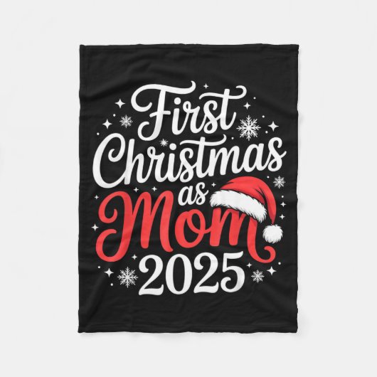 Couverture Polaire First Christmas As Mom 2025 Family Matching New Mo (Devant)