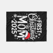 Couverture Polaire First Christmas As Mom 2025 Matching Family Holida (Devant (Horizontal))