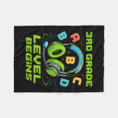Couverture Polaire First Day Of 3rd Grade Level Begins Shirt Gamer Bo (Devant (Horizontal))