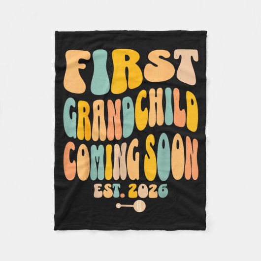 Couverture Polaire First Granhild Coming Soon 2026 Baby Announcement (Devant)